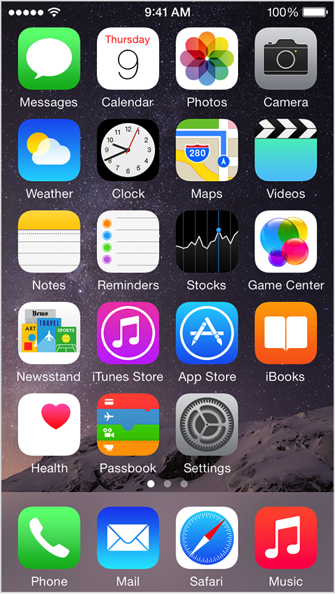 iOS Home Screen